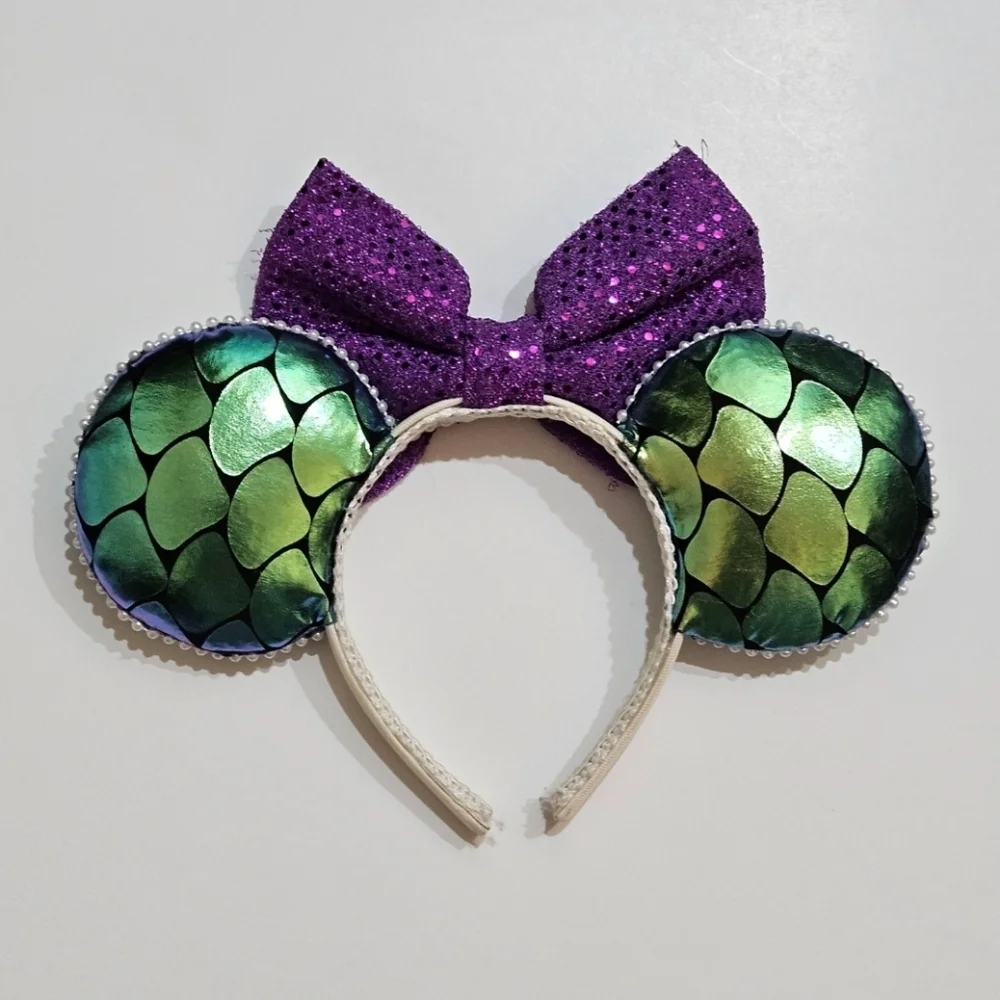 4 Minnie Mouse Headbands Handmade Disney Vacation Ariel Beauty & Beast Lot